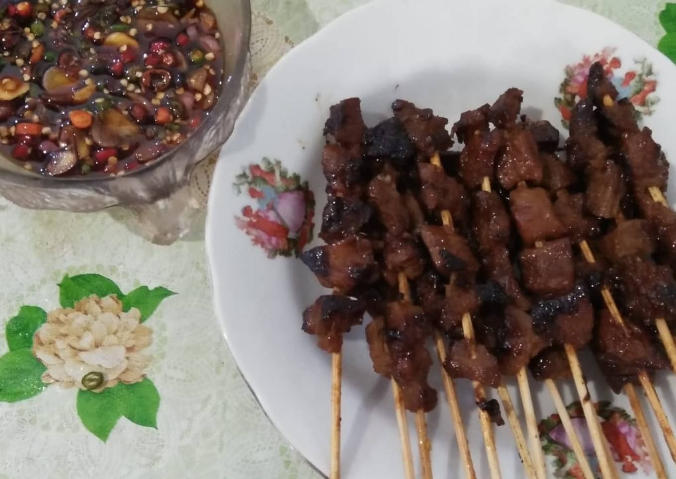 Sate Kambing Teflon + sambel kecap