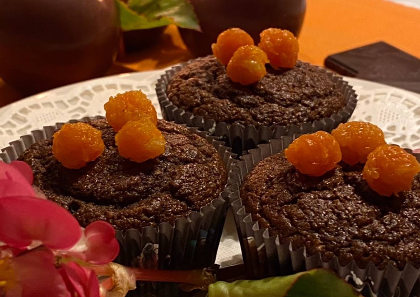 Muffins de calabaza y chocolate
