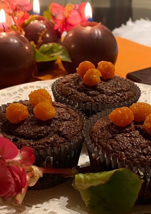 Una foto de Muffins de calabaza y chocolate