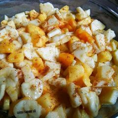 A picture of Banana mango chaat.