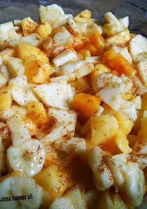 A picture of Banana mango chaat.