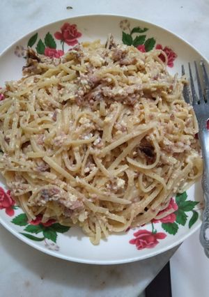 Foto resep Spaghetti carbonara low budget