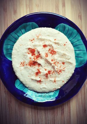 Una foto de Hummus casero