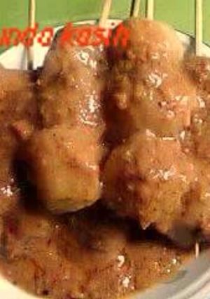 Foto resep Cilok siram bumbu saus kacang