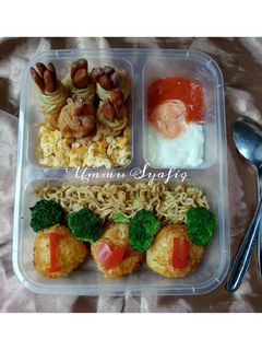 Foto resep Nasi bento bola bola sosis