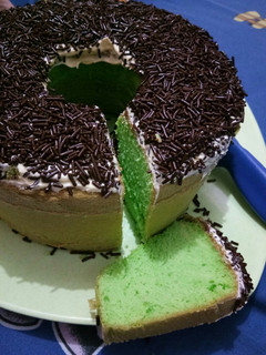 Foto resep Bolu pandan simpel tanpa pengembang
