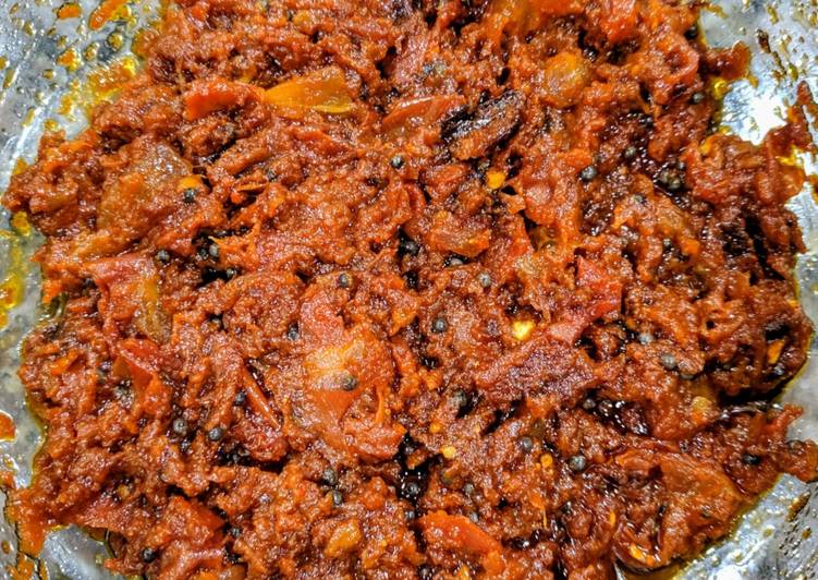 Recipe of Any-night-of-the-week Tomato Pachadi (Tomato pickle)