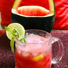 A picture of Watermelon mint lemonade.