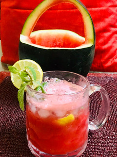 A picture of Watermelon mint lemonade.
