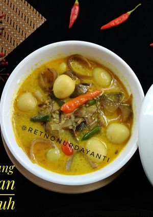 Foto resep Sayur Jantung Pisang dan Telur Puyuh Masak Santan