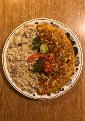 Zürich ragu (Zürcher geschnetzeltes) recept fotója