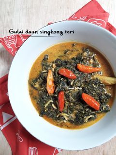 Foto resep Gulai daun singkong teri