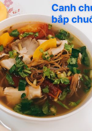 Hình của món Canh chua bắp chuối.