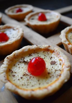 A picture of Vanilla Custard Tarts.