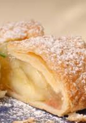 Una foto de Strudel de manzana con masa de hojaldre