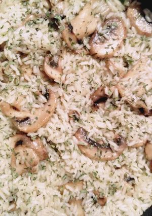 Foto principal de Salteado de champiñones y arroz