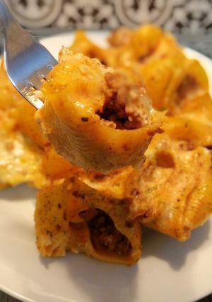 Φωτογραφία της συνταγής Μακαρόνια 🍝 Lumaconi Rigati γεμιστά με κιμά μοσχαρίσιο 🐄