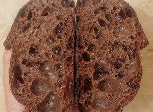 Foto resep Flaxseeds Double Chocolate Sourdough Bread