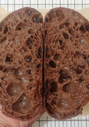 Foto resep Flaxseeds Double Chocolate Sourdough Bread