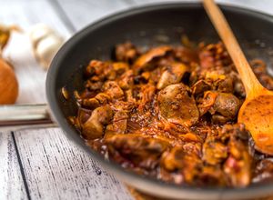Resztelt csirkemáj recept fotója