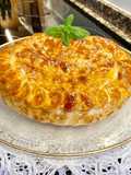 Pizza rústica de hojaldre con pavo y queso Provolone