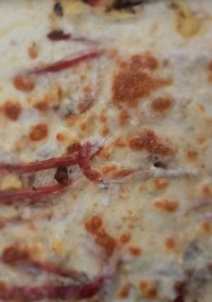 Una foto de Frittata de Tomate, Morrón y Queso al horno
