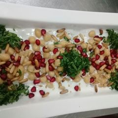 A picture of Toasted Bread with yogurt Salata.