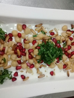 A picture of Toasted Bread with yogurt Salata.