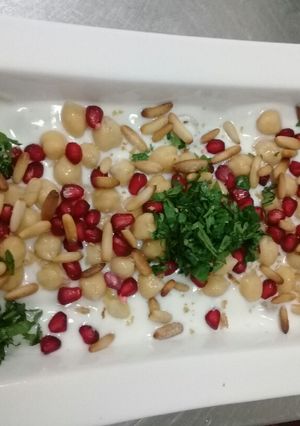 A picture of Toasted Bread with yogurt Salata.
