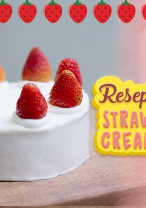 Foto resep Cake Stroberi (strawberry) & Krim ANTI ENEG (tart)