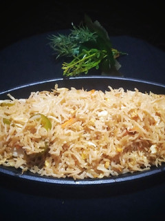 A picture of Egg fried rice.