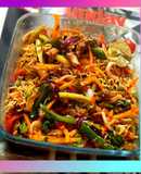 Chicken salad with Maggi noodles