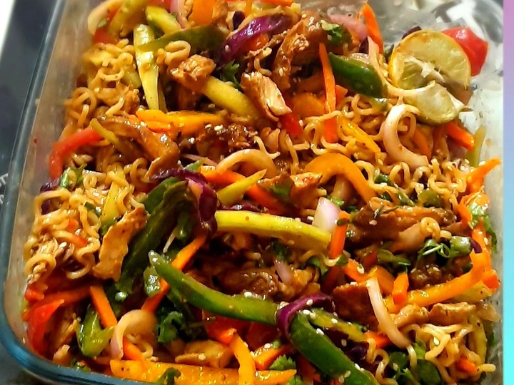 Easy Way Make Recipe Chicken salad with Maggi noodles that is So Delicious, Really Delicious}