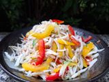 減脂料理-彩椒炒吻仔魚