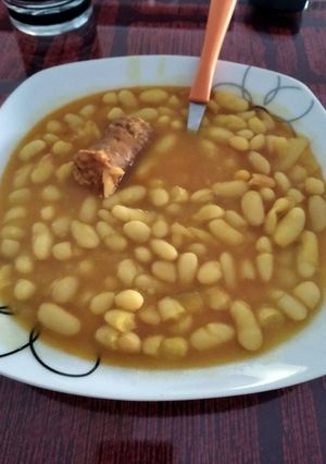 Una foto de Potaje de chícharos con chorizo