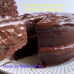 A picture of Chocolate Coffee Cake with Chocolate Frosting.