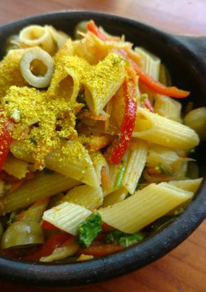 Una foto de Pasta con vegetales