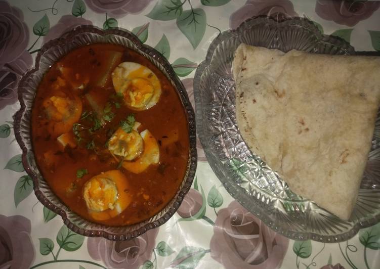 Healthy Recipe of Andaa Aloo Curry with Chapti
