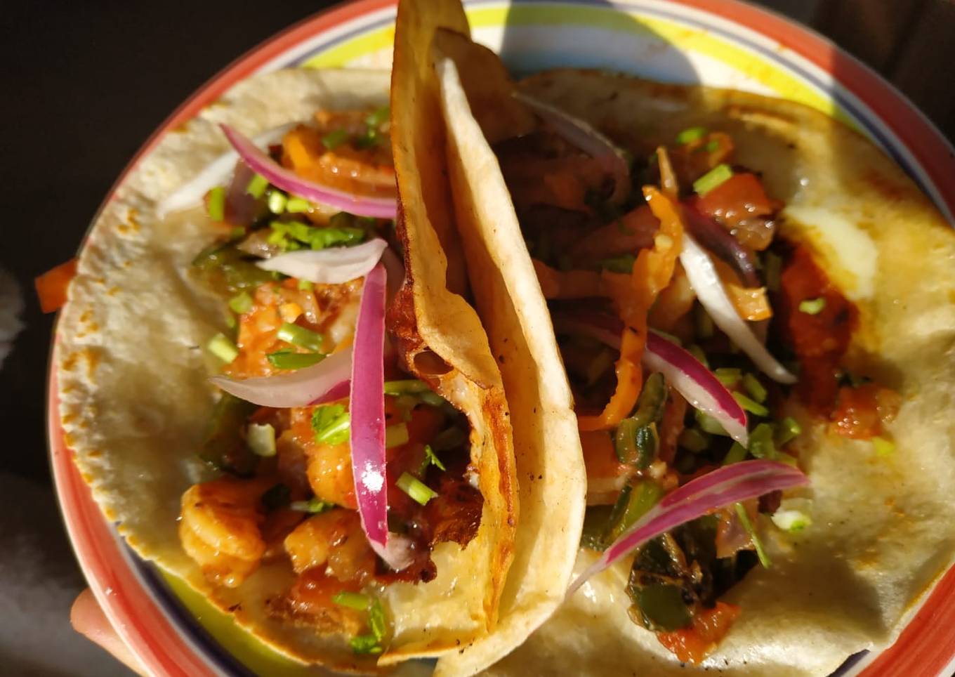 Taco Gobernador con Costra de Queso (Variante)