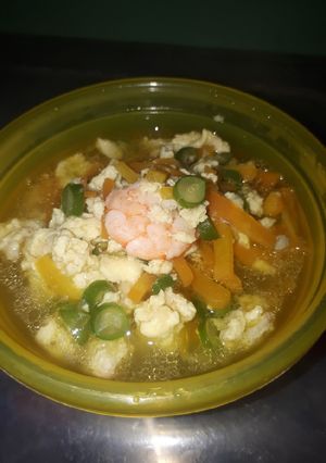 Foto resep Sup telur dan udang #mpasi