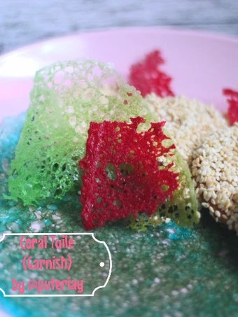 Cara Simple Membikin Resep  Coral Tuile (Garnish) yang Bikin Ngiler, Sempurna