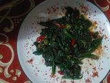 Tumis daun ubi