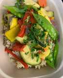 Arroz integral con vegetales