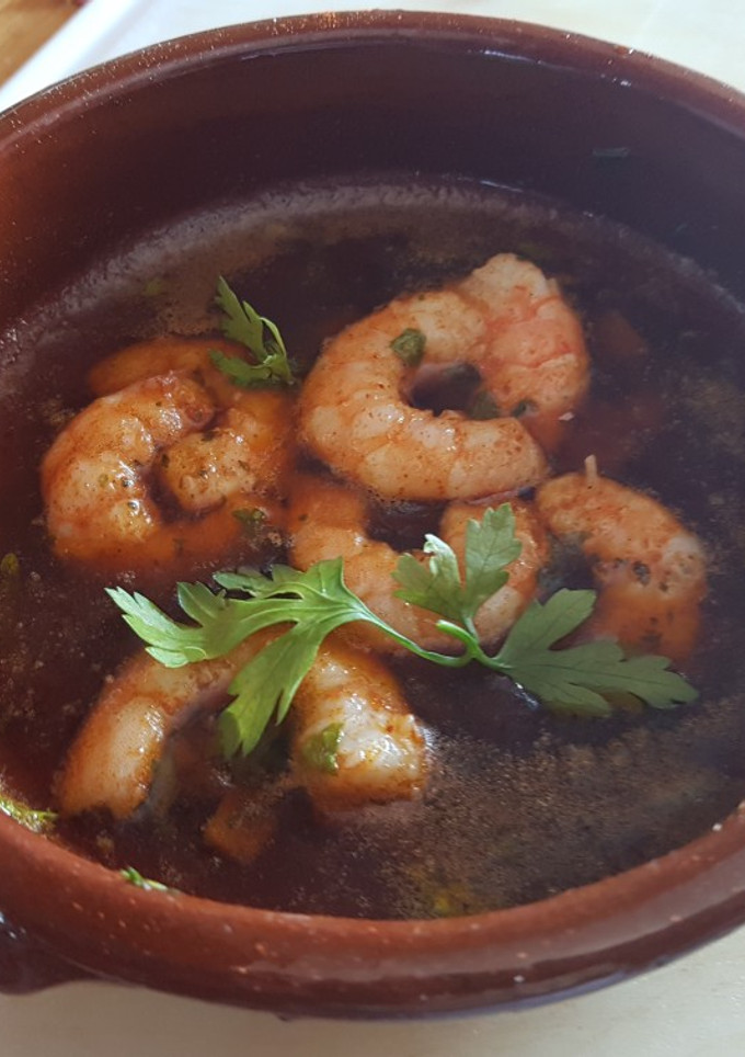 Una foto de Gambas al pil pil a mi manera