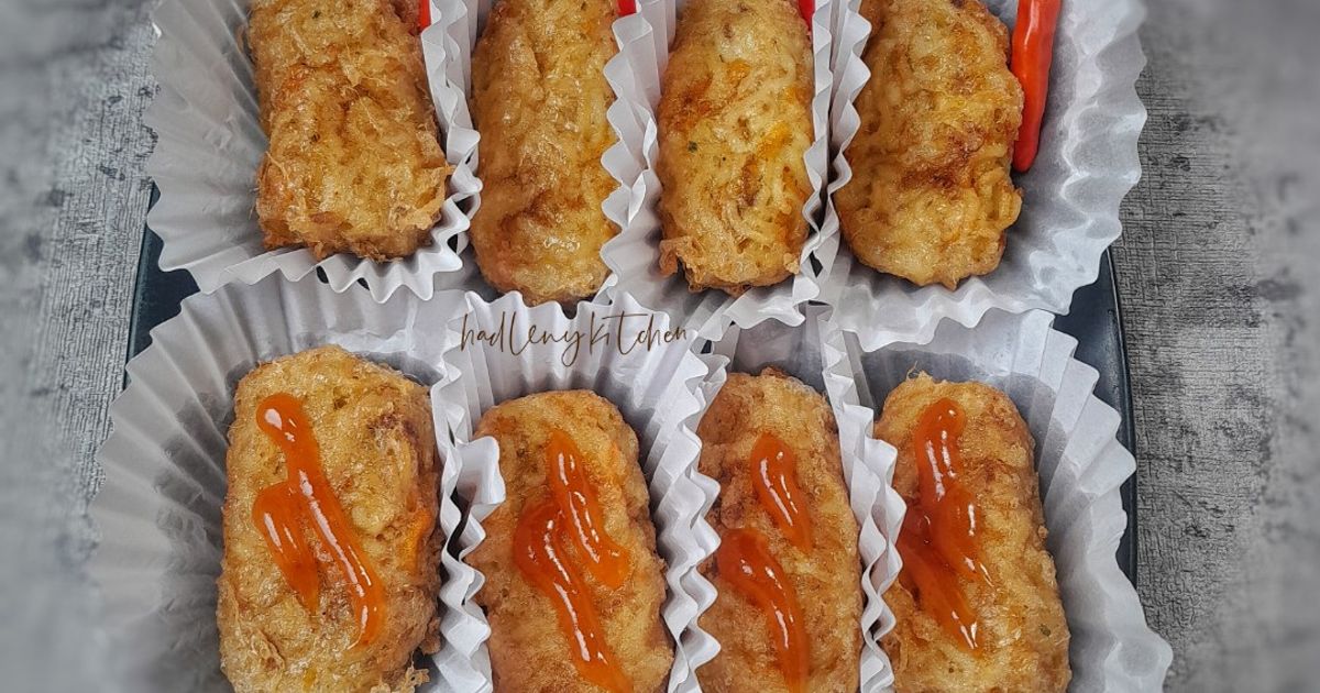 Kroket Mie isi Abon Ayam Pedas