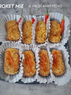 Foto resep Kroket Mie isi Abon Ayam Pedas