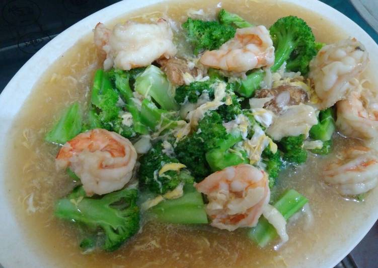 Resep Udang Cah Brokoli, Lezat Sekali