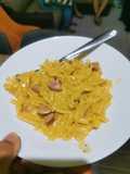Cheesy pasta with sausage