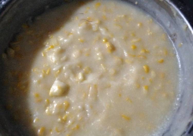 Bagaimana Menyiapkan Bubur sumsum jagung manis Anti Gagal