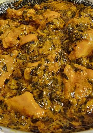 A picture of Methi Chicken.